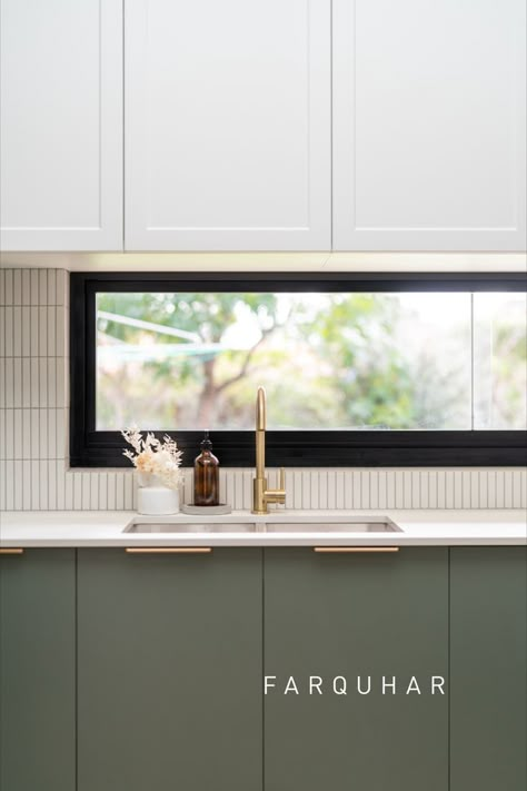 Kitchen Ideas Gold, Cloudburst Concrete, Green Kitchen Inspiration, Slate Kitchen, Kitchen Renovation Cost, Green Kitchen Island, Kitchen Splashback Tiles, Sage Green Kitchen, Kitchen Island Bench