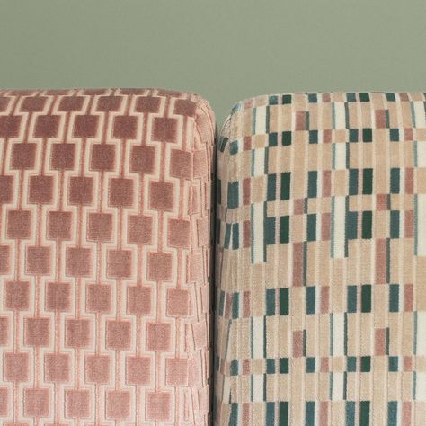 Metropolitan Blossom | Underground Vol.II | Geometric Velvet | Kirkby Design Kirkby Design, Scale Texture, Design Identity, Modern Fabrics, Interior Textiles, London Transport, Design Textile, Retro Fabric, Pattern Play