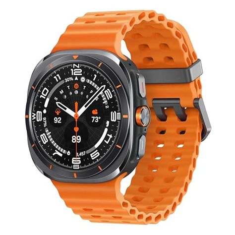 SAMSUNG Galaxy Watch Ultra 47mm LTE AI Smartwatch w/Energy Score, Wellness Tips, Heart Rate Tracking, Sleep Monitor, Fitness Tracker, GPS, 2024,Titanium Gray [US Version, 1Yr Manufacturer Warranty] Galaxy Smartphone, Samsung Watch, Samsung Smart Watch, Mini Mac, Orange Design, Watch Ultra, Barometer, Samsung Galaxy Watch, Bezel Ring