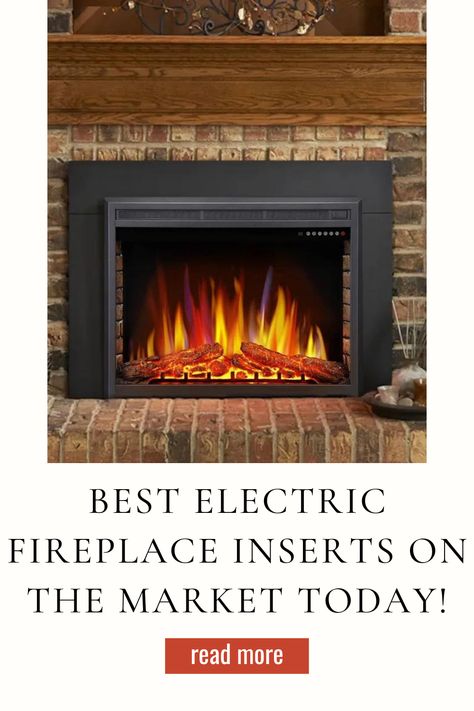 Give your home an elegant upgrade. Dive into our curated list of the best electric fireplace inserts! #ElectricFireplaceInserts Electric Fireplace Redo Ideas, Electric Fireplace Insert Ideas, Den Remodel, Electric Fireplace Inserts, Best Space Heater, Best Electric Fireplace, Bedroom With Sitting Area, Old Fireplace, Space Heaters