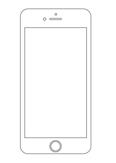 iPhone 6+ wireframe Iphone Outline, Google Search Template, Phone Outline, Phone Drawing, Iphone Drawing, Wireframe Template, Outline Pictures, Home Gym Design Garage, Phone Template