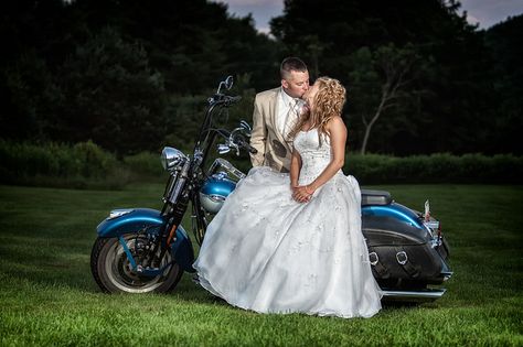 Light Painting Wedding  Louis Quattrini Motorcycle Wedding Ideas, Biker Wedding Dress, Motorcycle Wedding Pictures, Harley Davidson Wedding, Bike Wedding, Motorcycle Wedding, Biker Wedding, Indian Wedding Photographer, Harley Davidson Motorcycle