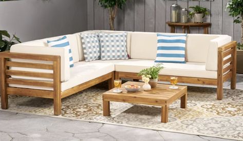 Patio Sectional Diy, Diy Outdoor Sectional, Outdoor Sectional Couch, Outdoor Sofa Diy, Easy Shed, Wooden Patio Furniture, Diy Deck Furniture, Shed Building, Sectional Patio Furniture