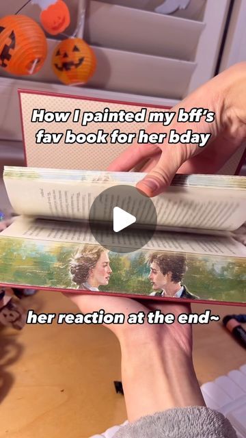 Kim-Vi Tran on Instagram: "a more in depth vid on the making of the Little Women book fore edge painting for my bff’s bday gift ✨ I’ve ordered some additional copies of the book to do a few more of these! 

#littlewomen #foreedgepainting #bookstagram" Drawings For Book Covers, Painting On Book Edge, Diy Painted Book Edges, Books With Painted Edges, Painting Book Edges Diy, Book Edge Painting Ideas, Foreedge Book Painting, Book Edge Painting Diy, Painted Book Covers Diy