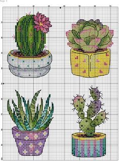 Modern Cross Stitch Patterns Free, Cactus Cross Stitch, Cat Cross Stitches, Floral Cross Stitch Pattern, Tiny Cross Stitch, Small Cross Stitch, Cross Stitch Love, Pola Kristik, Cross Stitch Patterns Flowers