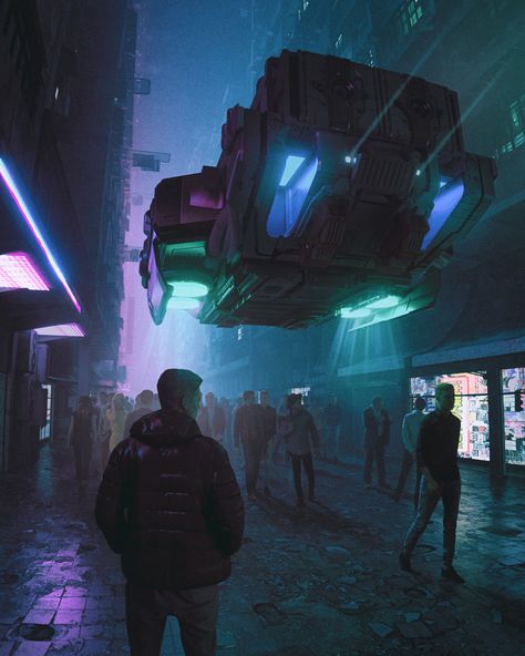 Ville Cyberpunk, Sci Fi Landscape, Art Cyberpunk, Graphisches Design, New Retro Wave, Cyberpunk City, Cyberpunk Aesthetic, Arte Cyberpunk, Retro Waves