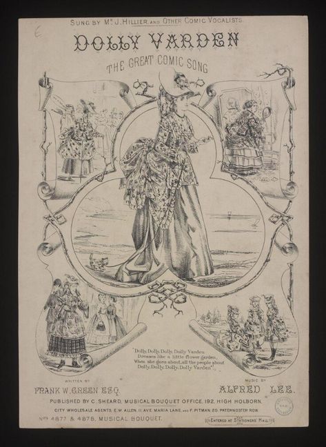 Dolly Varden | Lee, Alfred | Green, Frank W. | V&A Explore The Collections Dolly Varden, Bethnal Green, Music Score, Book Jacket, Printing Ink, National Art, Victoria And Albert, Victoria And Albert Museum, Early 20th Century