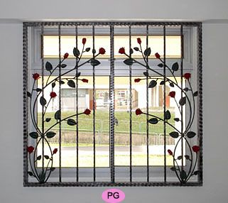 Wrought Iron Window Grilles Wrought Iron Window, Steel Grill Design, Window Security Bars, Iron Window Grill, Window Grilles, Window Grills, Modern Window Grill, Home Window Grill Design, Window Grill Design Modern