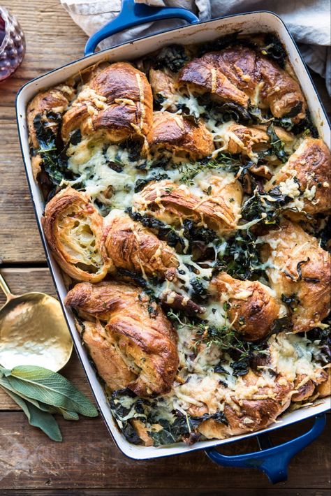 Herby Mushroom Croissant Stuffing | halfbakedharvest.com #stuffing #thanksgiving #easyrecipes #croissants Mushroom Croissant, Croissant Stuffing, Unhealthy Recipes, Stuffing Thanksgiving, Vegetarian Thanksgiving Recipes, Half Baked Harvest Recipes, Christmas Eats, Thanksgiving Dressing, Baked Recipes