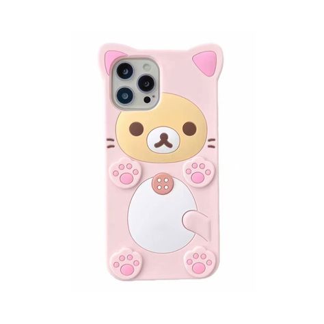 PRICES MAY VARY. Compatibility-This phone case is compatible with iPhone 11. Gives your device a full body around protection. Unique Design- Cute cat paw bear dressing up your phone more stylish, unique and eyes-catching. It is pefect for women and girls to beautify and protect your phone. 360 Degree Protection- Clear strong bumper and silicone back cover provide dual layer protection. 360 degree all-round protects your lovely phone from scratches and cracks, drops, bumps. Premium Material-The c Kawaii Rilakkuma, Rilakkuma Korilakkuma, 3d Phone Cases, Y2k Party, Pink Bear, Silicone Iphone Cases, Cats Iphone, Baby Tees Y2k, Pink Cases