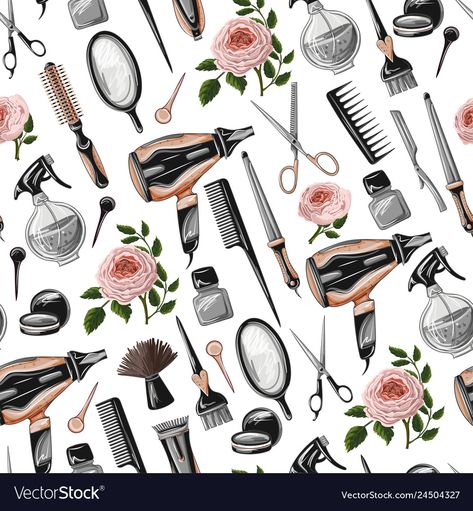 Cosmetology Wallpaper, Hairdresser Wallpaper, Hairdresser Tools, Salon Makeover, Hair Salon Art, Salon Wallpaper, Hairstylist Tools, Africa Art Design, Hairstylist Quotes