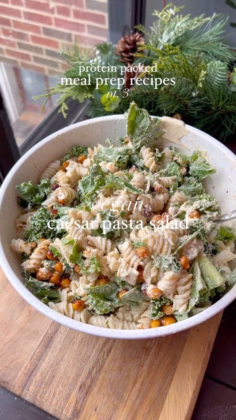 Vegan and Gluten Free Caesar Pasta Salad - Choosing Balance Vegan Cesar Salad, Vegan Ceasar Salad, Cesar Pasta Salad, Bring To A Bbq, Kale Pasta Salad, Sewin Hairstyles, Trip To Arizona, Gluten Free Pasta Salad, Healthy Pasta Salad Recipes