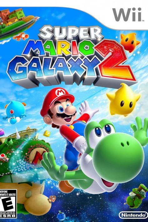 50 greatest video game covers Wii Game, Super Mario Galaxy, Wii Console, Power Star, Mario Games, Galaxy 2, Wii Games, Retro Video, Video Games Nintendo