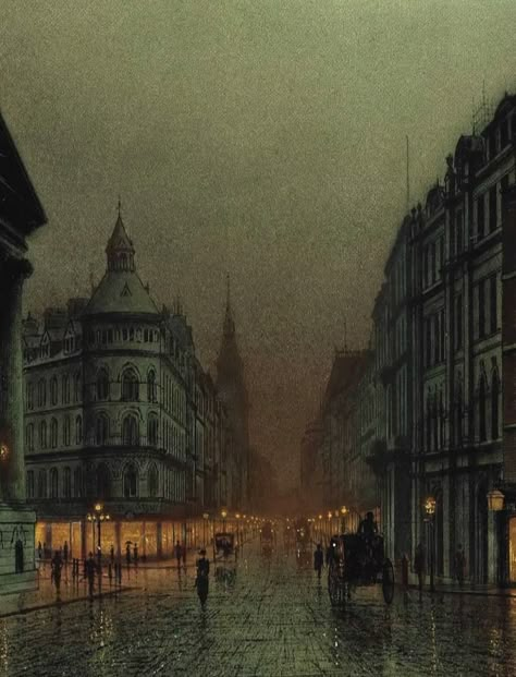 Gothic Classical Art, Dark Victorian Art, 1800s Paintings, 1800 Art, British Wallpaper, Gothic Landscape, Gothic Painting, John Atkinson Grimshaw, British Paintings