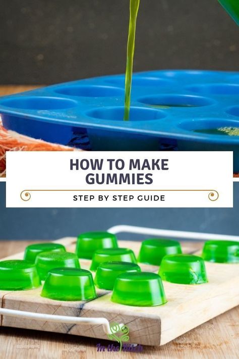 Make Gummies, How To Make Gummies, Homemade Gum, Alcohol Candy, Homemade Gummy Bears, Healthy Gummies, Homemade Gummies, Jelly Sweets, Gummies Recipe