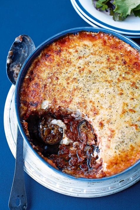 Classic moussaka Classic Moussaka, Romanian Recipes, Aubergine Recipe, Moussaka Recipe, Scottish Recipes, Lamb Dishes, Mince Recipes, Delicious Magazine, Greek Dishes