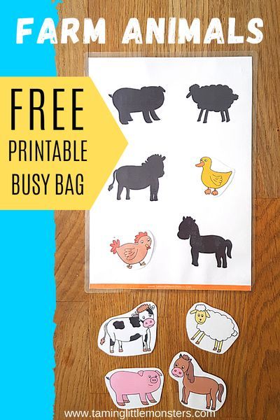 Turn this FREE Farm Animal Shadow Matching Printable into an easy busy bag. This game is perfect for toddlers and preschoolers who are learning to match, developing language, and fine motor skills. Get your FREE copy today.  #free #printable #busybag #quiettime #farm #toddler #preschool #finemotor Farm Activities For Kindergarten, Farm Animal Matching, Farm Theme Preschool Activities, Farm Activities Preschool, Farm Week, Animal Matching Game, Farm Animals Preschool, Farm Lessons, Farm Animals Activities