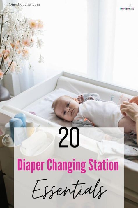 Diaper Changing Station Organization, Diapering Station, Changing Station Essentials, Changing Table Essentials, Nursery Changing Station, Portable Changing Station, Prepare For Baby, Changing Table Organization, Diaper Station