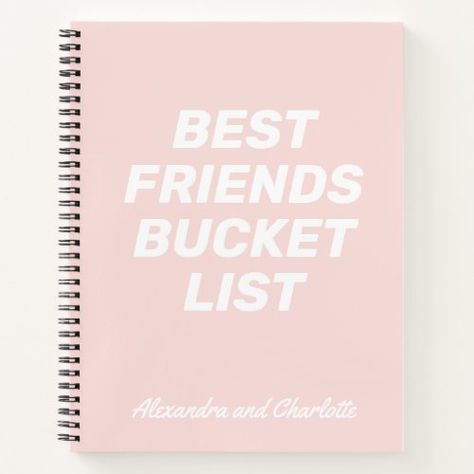 Bucket List Best Friends, Bucket List Notebook, Best Friend Bucket List, Friends Adventures, Vintage Notebook, Presents For Best Friends, Custom Notebooks, Personalized Notebook, Anniversary Quotes