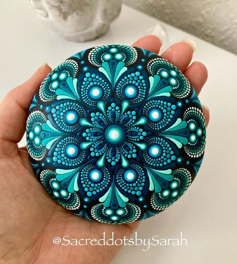 I absolutely love these soothing and tranquil hues of minty green and teal. 😊🌿✨ . . . . . . #dottingart #dotart #dotartist #acrylicpainting #dotmandala #dotmandalas #dotallism #geometricart #geometricartwork #mandala #mandalas #painting #dotting #mandalatherapy #satisfying #art #mandalaart #mandalapassion #rockart #rockdotting #rockdotmandala #rockcrafts #rockmandala #mandalarock #decoartrocks #rockpainting #mandalarockpainting #mandalarocks #dottingstone #dotpaintings Mandela Rock Painting, Stones Painting, Mandala Ideas, Mandala Dotting, Satisfying Art, Mandala Painted Rocks, Diy Rock Art, Geometric Artwork, Mandala Rock Art