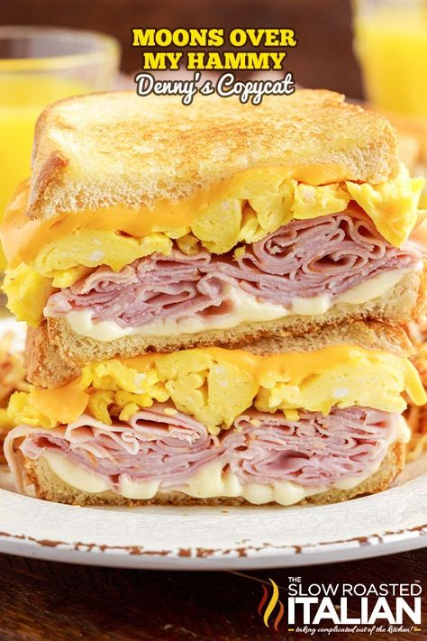 Dennys Breakfast, Meatless Breakfast, Slow Roasted Italian, Grilled Ham, The Slow Roasted Italian, Freezer Breakfast, Cheese Sandwich, Breakfast Recipes Casserole, Breakfast Brunch Recipes