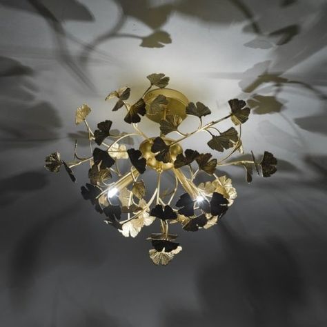 Yadira - Twisting Leaf Gold Semi Flush Ceiling Light - Lightbox Leaf Chandelier, Open Plan Kitchen Living Room, Energy Efficient Design, Dar Lighting, Ceiling Spotlights, Semi Flush Lighting, Semi Flush Ceiling Lights, Lamp Socket, Low Ceiling