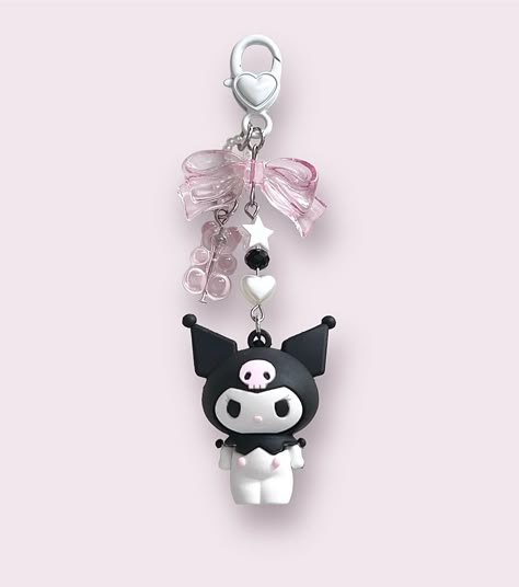 Pink edition🩷 #beadedjewelry #handmadejewelry #kuromi #beadedkeychain #beadedphonecharm #phonecharms #bow #hellokittycore Airpods Charm, Birthday Party Souvenirs, Keychain Camera, Hello Kitty Keychain, Disney Inside Out, Key Accessories, Charm Keychain, Camera Strap, Beaded Keychains