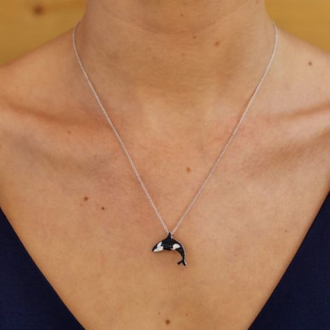 Orca Jewelry, Orca Necklace, Whale Jewelry, Pokemon Jewelry, White Dolphin, Whale Necklace, Beautiful Beaded Jewelry, Orca Whale, Women's Necklace