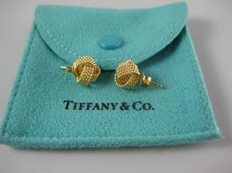 Tiffany gold knot earrings Tiffany Gold, Gold Knot Earrings, Xmas List, Authentic Designer Handbags, Magic Ring, Knot Earrings, Love Knot, Wardrobe Style, Somerset