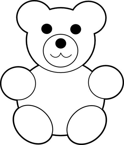 Teddy Template, Teddy Bear Template, Bear Template, Red Teddy Bear, Bear Gif, Kids Teddy Bear, Bee Coloring Pages, Teddy Bear Clipart, Pumpkin Coloring Pages