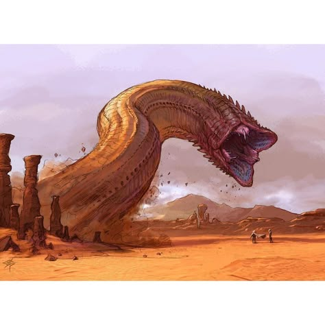 Monster Artwork, Dune Art, Monster Ideas, Creature Artwork, Fantasy Beasts, Dnd Monsters, 다크 판타지, Alien Concept Art, Creature Drawings