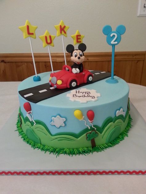 Mickie Mouse Cake, Cake Decorating For Kids, Mickey Mouse Cake Topper, Mickey Cake, Cake Designs For Kids, Mouse Birthday Cake, Mickey Mouse Birthday Cake, Boys 1st Birthday Cake, Paw Patrol Birthday Cake