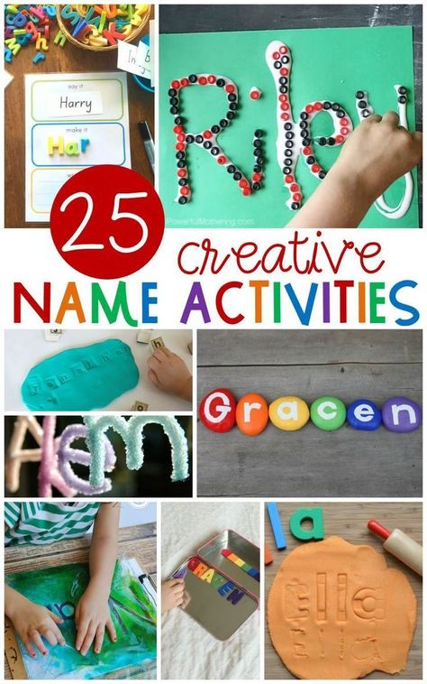 One important skill for Preschoolers and Kindergartners to learn is how to recognize their name. Kids will love these fun, hands-on name activities! #name #writing #backtoschool #kindergarten #preschool #prek For Kindergarten Activities, Name Games For Kids, Name Writing Activities, Name Activities Preschool, Kindergarten Names, Ideas For Kindergarten, Preschool Names, Name Practice, Halloween Film