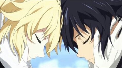 Forehead touch Foreheads Touching, Forehead Touch, Mikaela Hyakuya, Ending Story, Electro Music, Random Act, Seraph Of The End, Owari No Seraph, Anatomy Drawing