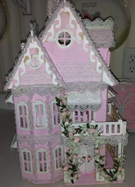 Darling Dolls Dolly Aesthetic, Shabby Chic Dollhouse, Libra Moon, Wood Dollhouse, Handmade House, Pink Palace, Victorian Dollhouse, Creepy Dolls, Doll Parts