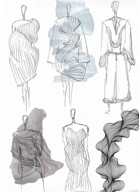 Fashion Sillouhette, Contemporary Fashion Illustration, Flesh Figures Fashion Illustration, Rough Fashion Sketches, Net Effect Fashion Illustration, Csm Sketchbook, Fashion And Textiles Sketchbook, Sea Inspired Fashion Illustration, Fashion Inspired By Architecture