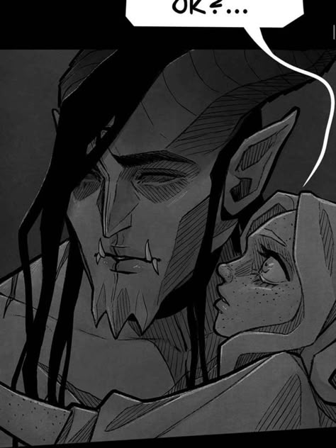 Atomen Webtoon, Monster Human Couple, Monster Couple Art, Demon And Human Couple, Monster Romance Art, Monster X Human Art Spicy, Monster Romance Art Spicy, Lesbian Demon Art, Demon Aesthetic