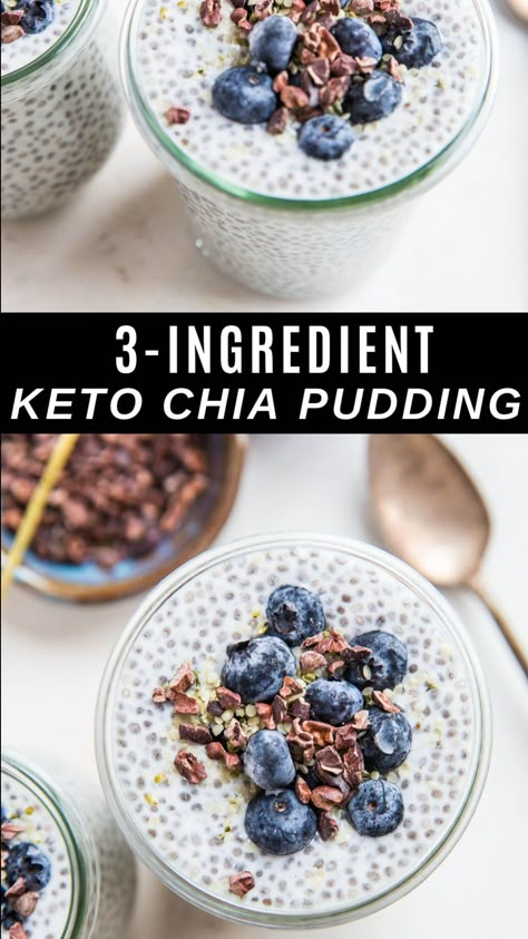 3 Ingredient Chia Pudding, Keto Chia Seeds Recipes, Low Carb Chia Pudding Recipes, Dairy Free Chai Pudding, Thm Chia Seed Pudding, Keto Chia Seed Recipes Low Carb, Chia Seed Pudding Low Carb, Chia Seed Pudding Dairy Free, Chia Seed Pudding For Diabetics