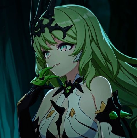 Honkai Impact, Green Hair, An Anime, Anime Character, Green, Hair, Anime, Black