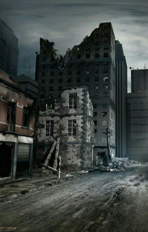 Apocalypse Landscape, Post Apocalyptic City, Dystopian Art, Nuclear Apocalypse, Dystopian Aesthetic, Abandoned City, Old Abandoned Buildings, Apocalypse World, Apocalypse Aesthetic