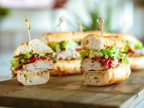 Pioneer Woman Chicken Caesar Party Sub, Chicken Caesar Club Sandwich, Viral Chicken Crust Caesar Salad Pizza, Pioneer Woman Recipes Chicken, Crunchy Chicken Caesar Sub, Pioneer Woman Chicken Ceasar Salad Sandwich, Ceaser Salad Chicken Crust Pizza, Pioneer Woman Chicken, Big Sandwich