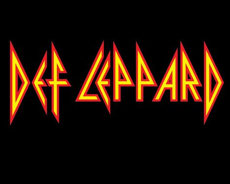 Def Leppard -- text title logo for a rock band Def Leppard Art, Def Leppard Poster, Def Leppard Wallpaper, Def Leppard Logo, Def Leppard Hysteria, Metal Band Logos, Rock Band Logos, Rock Band Posters, Rock Of Ages