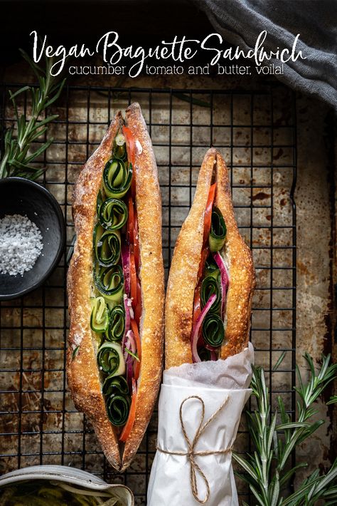 Baguette Sandwiches - The Korean Vegan Vegan Baguette, Baguette Sandwiches, The Korean Vegan, Korean Vegan, Baguette Sandwich, Rustic Recipes, Pumpkin Spice Muffins, Healthy Plant Based Recipes, Vegan Cafe