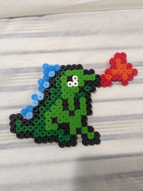 Godzilla Perler Bead Pattern, Godzilla Perler Beads, Hama Beads Design, Beads Designs, Perler Beads Designs, Fuse Beads, Perler Bead Patterns, Bead Patterns, Perler Bead