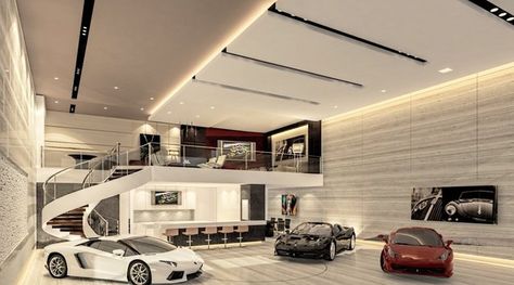 Luxury Garage Underground, Underground Car Park, Garage Designs, Garage Design Interior, Luxury Car Garage, Underground Garage, Warehouse Home, Garage Style, Luxury Garage