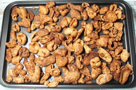 Pork Rind Nachos, Pork Rind Recipes Keto, Recipes With Pork Rinds Keto, Keto Pork Rinds Recipes, Cinnamon Pork Rinds, Seasoned Pork Rinds, Keto Cinnamon Twists Pork Rinds, Cinnamon Snack, Keto Pork Rinds