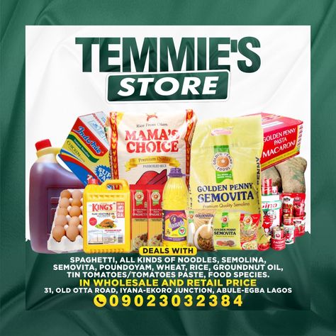 Designed by Hprint Provision Store Flyer Design, Pos Banner, Provision Store, Grocery Design, Errand Business, Bakery Branding Design, Grocery Ads, Parboiled Rice, Bedroom Plan