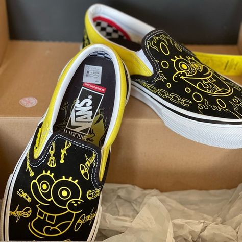 Limited Edition Vans Spongebob Vans Spongebob, Vans Limited Edition, Vans Authentic Sneaker, Vans Classic Slip On Sneaker, Vans Shoes, Vans Sneaker, Me Too Shoes, Sneakers Fashion, Slip On Sneaker