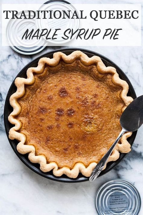 Traditional maple syrup pie is also known as maple pie or sugar pie, made with an easy food processor all-butter pie dough and a decadent maple syrup filling. #kitchenhealssoul #maplepie #maplesyrup  via @kitchenhealssoul Maple Syrup Pie, Maple Apple Pie, Maple Pie, Southern Buttermilk Pie, Homemade Maple Syrup, Clafoutis Recipes, Egg Pie, Maple Recipes, Maple Syrup Recipes