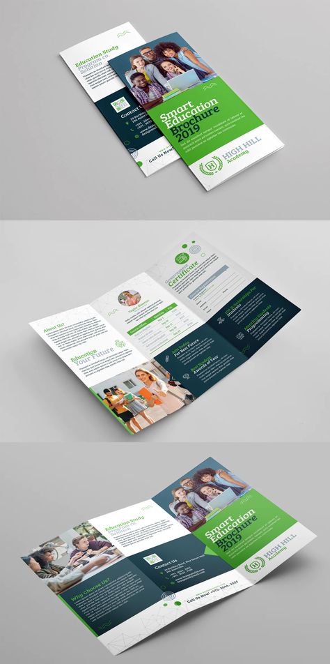 College University Trifold Brochure Design Template College Brochure Design Creative, College Brochure Design, University Brochure Design, Folder Design Ideas School, Higher Education Student Affairs, University Brochures, College Brochure, Brochure Design Layouts, Community Ideas